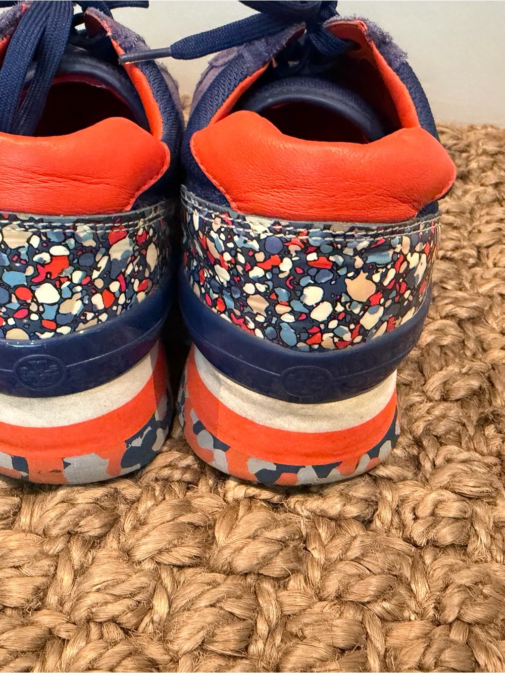 Women's Purple & Orange Suede Mesh Sneakers. Tory Burch $239 - Picture 5 of 8